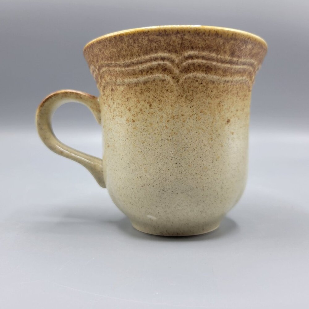 Vintage Mikasa Whole Wheat Stoneware Coffee Mugs Set Of 2 E 8000 Made In Japan - Picture 10 of 14